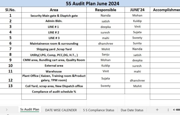 5S Audit Score